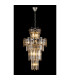 Delmar 41cm Tall Pendant 9 Light E14 Polished Nickel/Champagne Glass-3