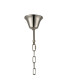 Delmar 41cm Tall Pendant 9 Light E14 Polished Nickel/Champagne Glass-5