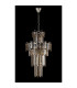 Delmar 41cm Tall Pendant 9 Light E14 Polished Nickel/Champagne Glass-9