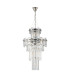 Delmar 41cm Tall Pendant 9 Light E14 Polished Nickel/Clear Glass-4