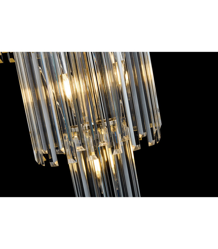 Delmar 41cm Tall Pendant 9 Light E14 Polished Nickel/Clear Glass-12