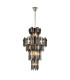 Delmar 41cm Tall Pendant 9 Light E14 Polished Nickel/Smoke Glass-1
