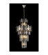 Delmar 41cm Tall Pendant 9 Light E14 Polished Nickel/Smoke Glass-3