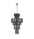 Delmar 41cm Tall Pendant 9 Light E14 Polished Nickel/Smoke Glass-4