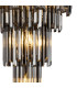 Delmar 41cm Tall Pendant 9 Light E14 Polished Nickel/Smoke Glass-7