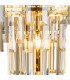 Delmar Wall Lamp 2 Light E14 French Gold/Champagne Glass-6