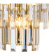Delmar Wall Lamp 2 Light E14 Polished Nickel/Champagne Glass-6