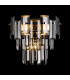 Delmar Wall Lamp 2 Light E14 Polished Nickel/Smoke Glass-3