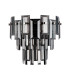 Delmar Wall Lamp 2 Light E14 Polished Nickel/Smoke Glass-4