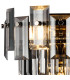 Delmar Wall Lamp 2 Light E14 Polished Nickel/Smoke Glass-5