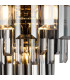 Delmar Wall Lamp 2 Light E14 Polished Nickel/Smoke Glass-6