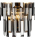 Delmar Wall Lamp 2 Light E14 Polished Nickel/Smoke Glass-7