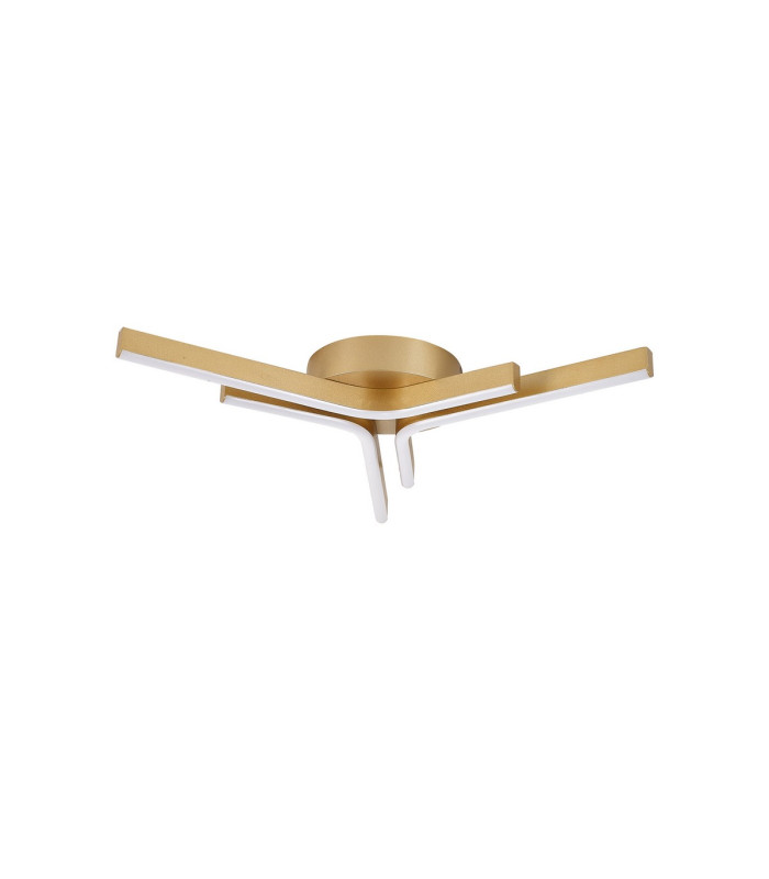 Essex 53cm 3 Arm Flush Ceiling 24W LED 3000K 700lm Painted Gold -4