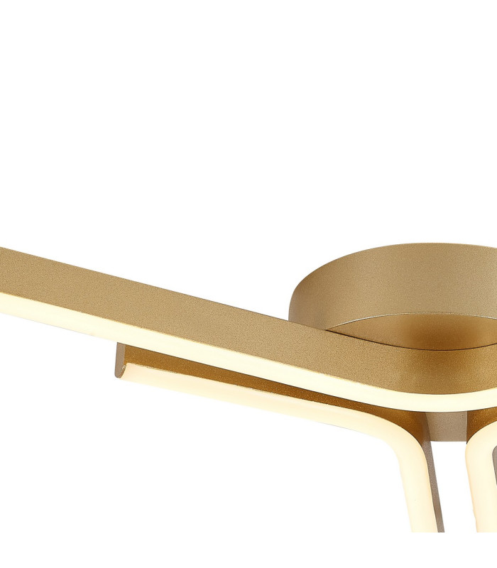 Essex 53cm 3 Arm Flush Ceiling 24W LED 3000K 700lm Painted Gold -5