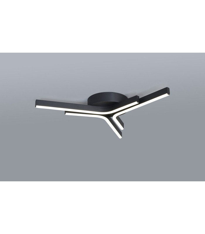 Essex 53cm 3 Arm Flush Ceiling 24W LED 4000K 700lm Sand Black -3