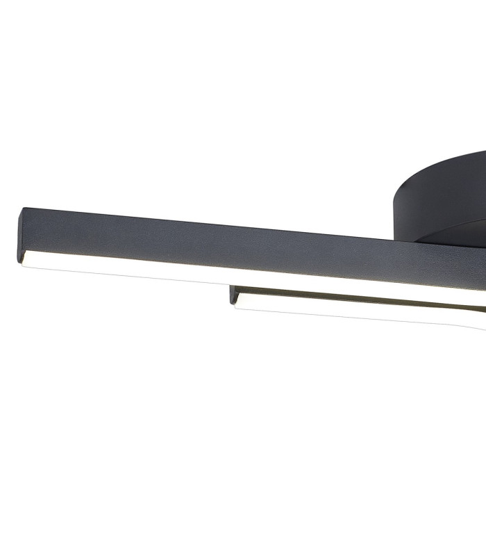 Essex 53cm 3 Arm Flush Ceiling 24W LED 4000K 700lm Sand Black -5