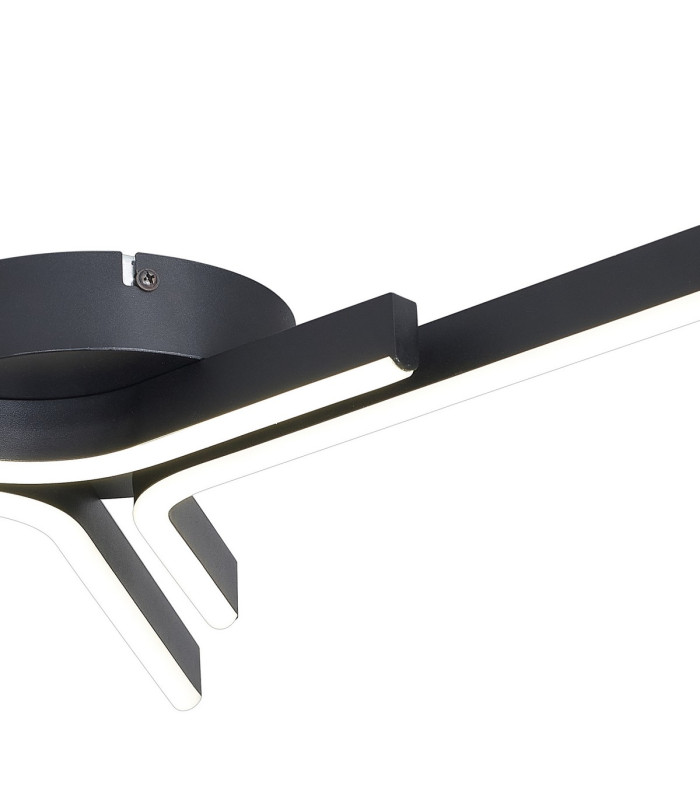 Essex 53cm 3 Arm Flush Ceiling 24W LED 4000K 700lm Sand Black -6