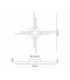 Essex 64cm 4 Arm Flush Ceiling 36W LED Remote Control Dimmable & CCT Tuneable White 3000K-6000K 1000lm Painted Gold -2