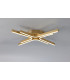 Essex 64cm 4 Arm Flush Ceiling 36W LED Remote Control Dimmable & CCT Tuneable White 3000K-6000K 1000lm Painted Gold -3