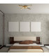 Essex 64cm 4 Arm Flush Ceiling 36W LED Remote Control Dimmable & CCT Tuneable White 3000K-6000K 1000lm Painted Gold -4