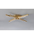Essex 64cm 4 Arm Flush Ceiling 36W LED Remote Control Dimmable & CCT Tuneable White 3000K-6000K 1000lm Painted Gold -9