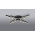 Essex 64cm 4 Arm Flush Ceiling 36W LED Remote Control Dimmable & CCT Tuneable White 3000K-6000K 1000lm Sand Black -3