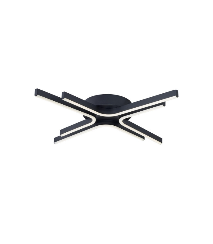 Essex 64cm 4 Arm Flush Ceiling 36W LED Remote Control Dimmable & CCT Tuneable White 3000K-6000K 1000lm Sand Black -4