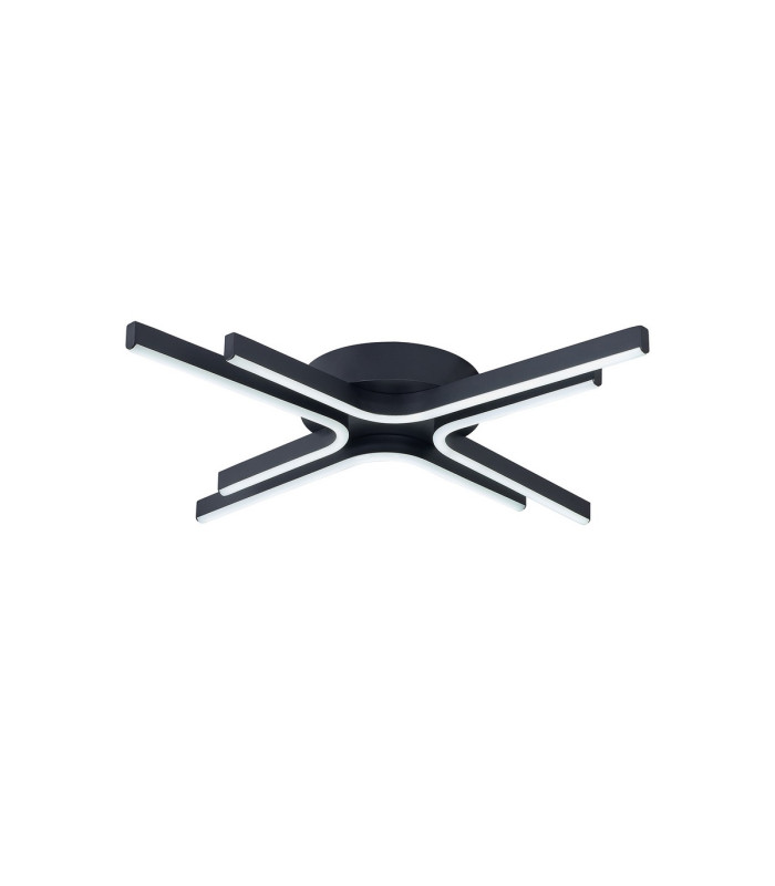 Essex 64cm 4 Arm Flush Ceiling 36W LED Remote Control Dimmable & CCT Tuneable White 3000K-6000K 1000lm Sand Black -5