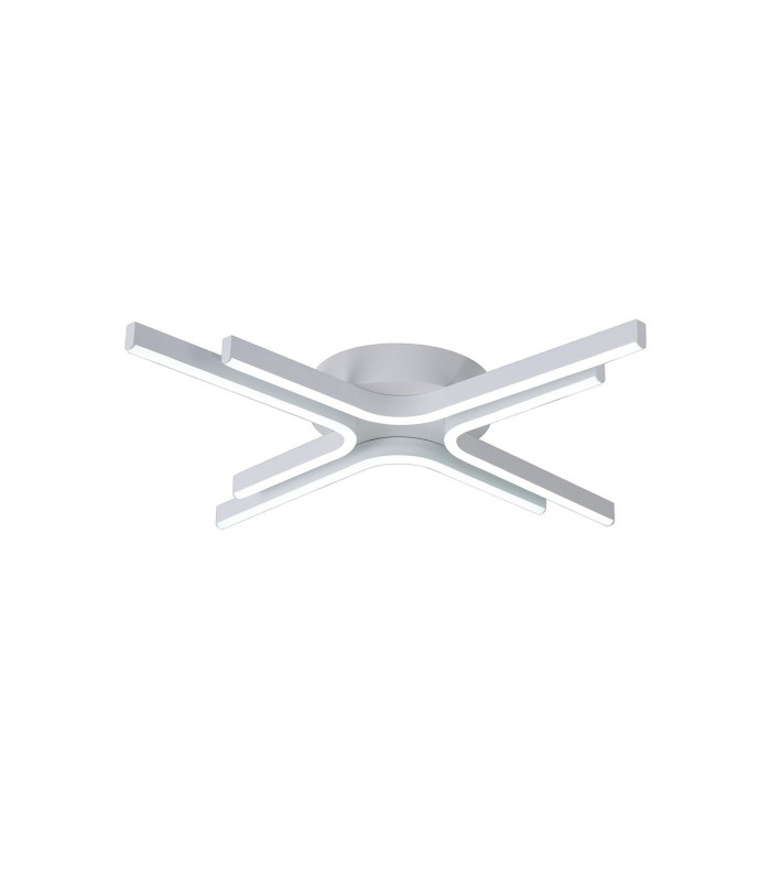 Essex 64cm 4 Arm Flush Ceiling 40W LED Remote Control Dimmable & CCT Tuneable White 3000K-6000K
