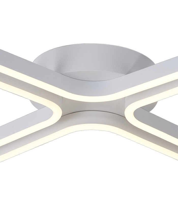 Essex 64cm 4 Arm Flush Ceiling 40W LED Remote Control Dimmable & CCT Tuneable White 3000K-6000K