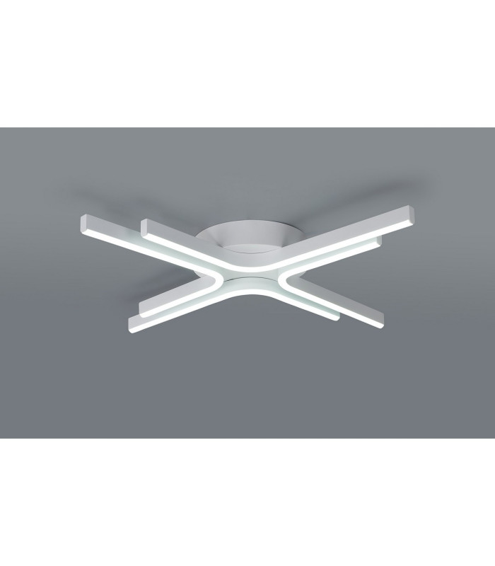 Essex 64cm 4 Arm Flush Ceiling 40W LED Remote Control Dimmable & CCT Tuneable White 3000K-6000K