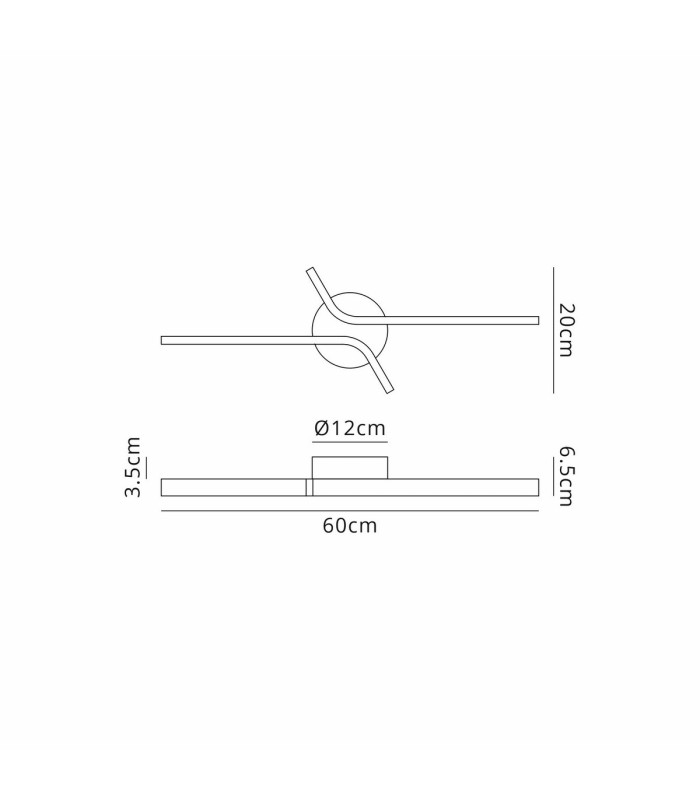 Essex 2 Arm Wall Light 16W LED 3000K 500lm Painted Gold -2