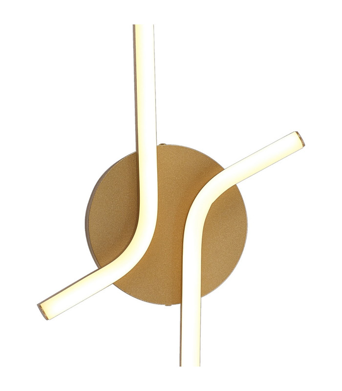 Essex 2 Arm Wall Light 16W LED 3000K 500lm Painted Gold -4