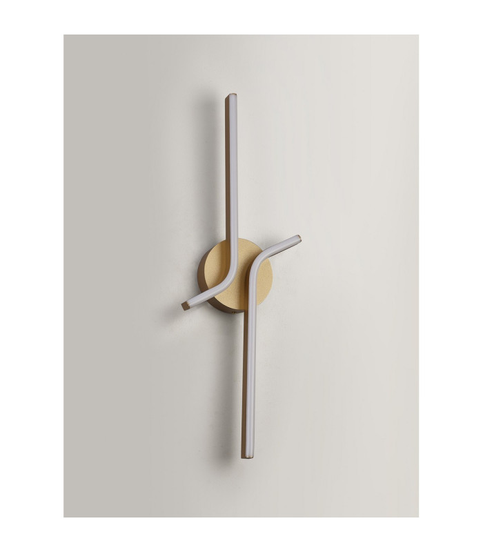 Essex 2 Arm Wall Light 16W LED 3000K 500lm Painted Gold -6