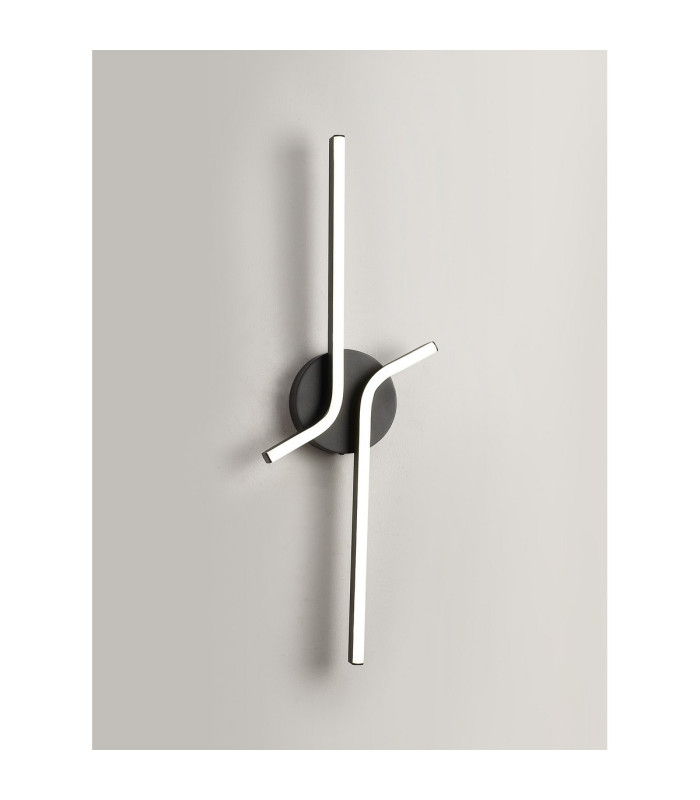 Essex 2 Arm Wall Light 16W LED 4000K 500lm Sand Black -3