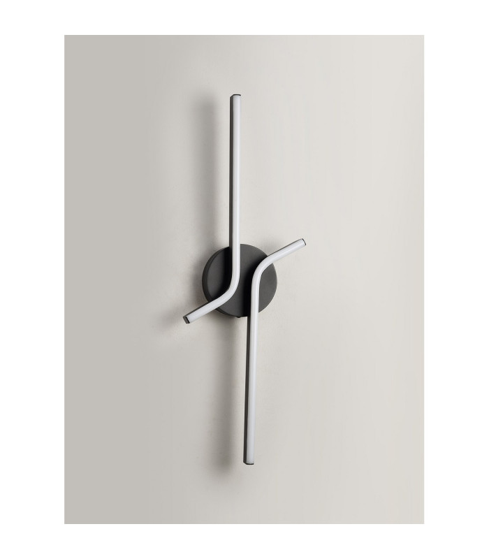 Essex 2 Arm Wall Light 16W LED 4000K 500lm Sand Black -7