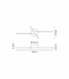 Essex 2 Arm Wall Light 16W LED 4000K 600lm Sand White -2