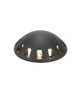 Livonia Above Ground Light/Wall Light 1 x 10W LED 3000K 300lm IP67 IK10 Dark Grey -1