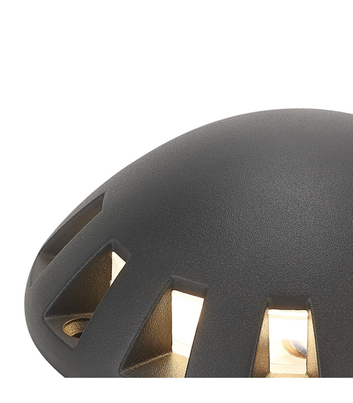 Livonia Above Ground Light/Wall Light 1 x 10W LED 3000K 300lm IP67 IK10 Dark Grey -8