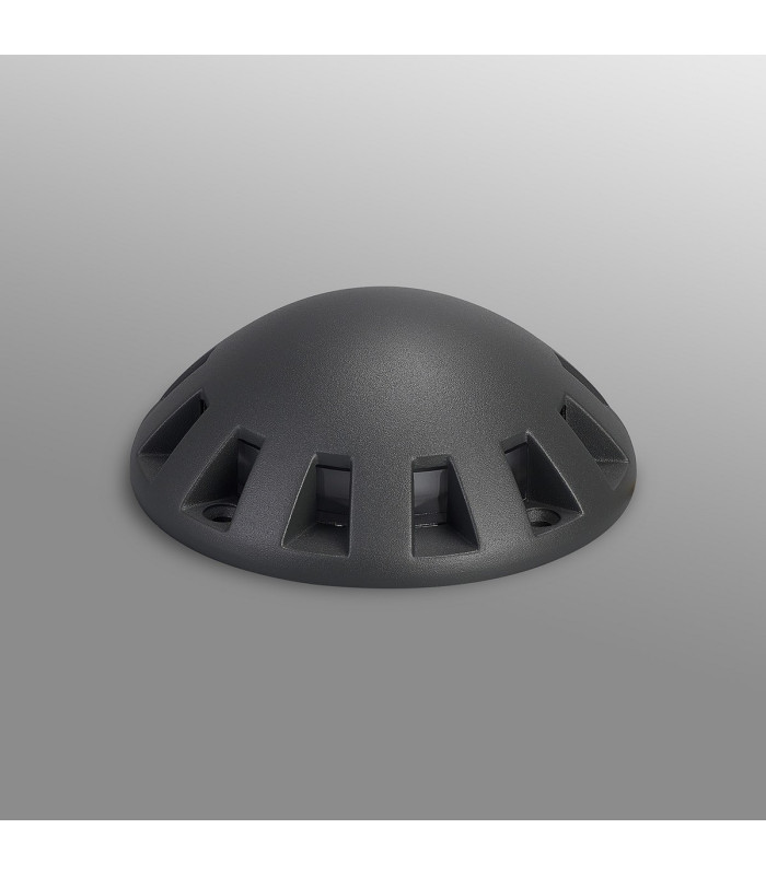 Livonia Above Ground Light/Wall Light 1 x 10W LED 3000K 300lm IP67 IK10 Dark Grey -11