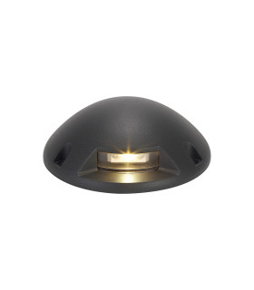 Livonia Above Ground Light/Wall Light 1 x 2W LED 3000K 75lm IP67 IK10 Dark Grey -1