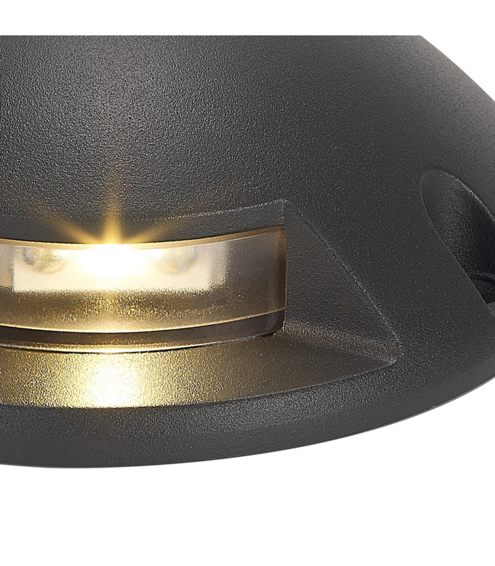 Livonia Above Ground Light/Wall Light 1 x 2W LED 3000K 75lm IP67 IK10 Dark Grey -6