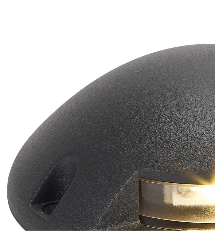 Livonia Above Ground Light/Wall Light 1 x 2W LED 3000K 75lm IP67 IK10 Dark Grey -7
