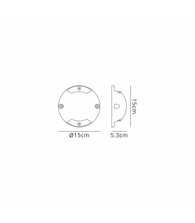 Livonia Above Ground Light/Wall Light 1 x 3W LED 3000K 150lm IP67 IK10 Dark Grey -2