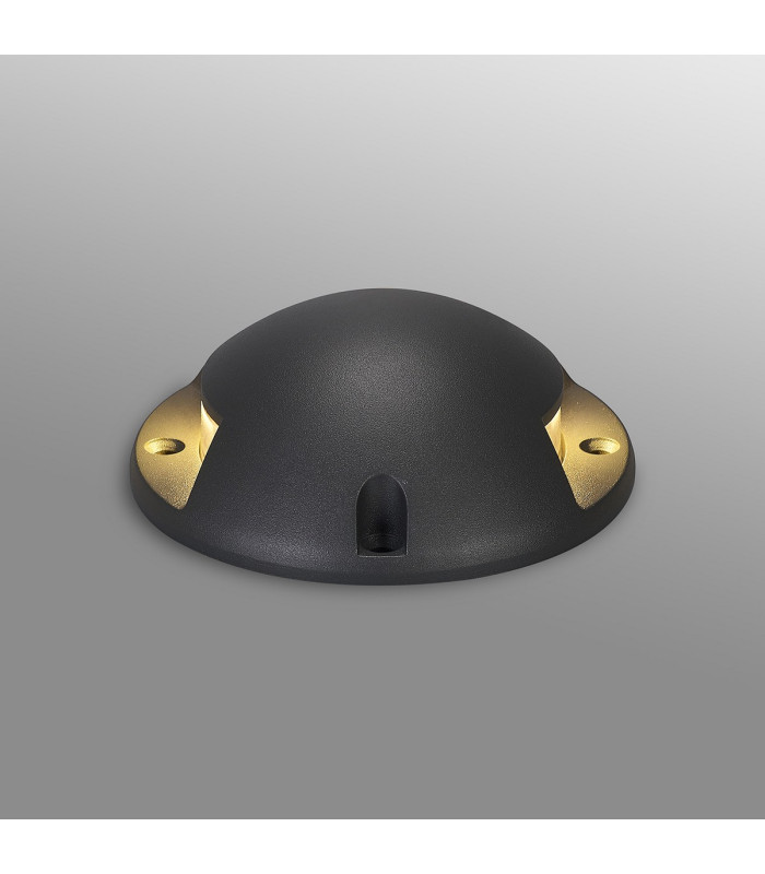 Livonia Above Ground Light/Wall Light 1 x 3W LED 3000K 150lm IP67 IK10 Dark Grey -3