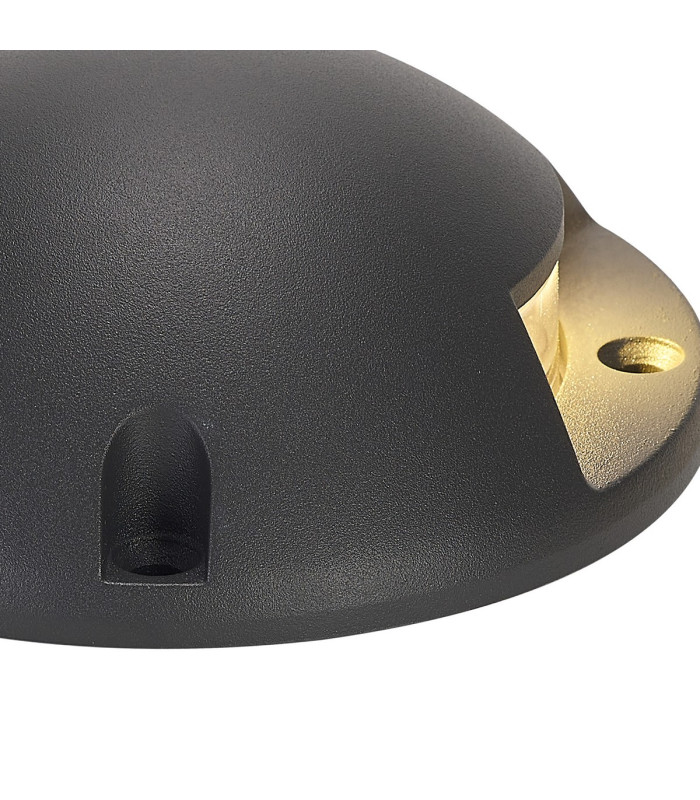 Livonia Above Ground Light/Wall Light 1 x 3W LED 3000K 150lm IP67 IK10 Dark Grey -6