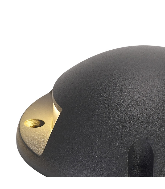 Livonia Above Ground Light/Wall Light 1 x 3W LED 3000K 150lm IP67 IK10 Dark Grey -7