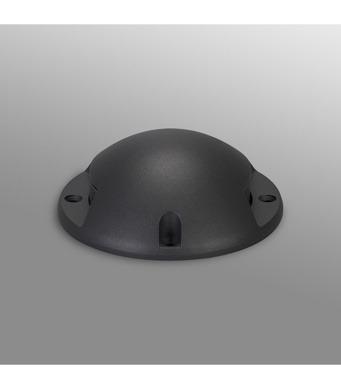 Livonia Above Ground Light/Wall Light 1 x 3W LED 3000K 150lm IP67 IK10 Dark Grey -10