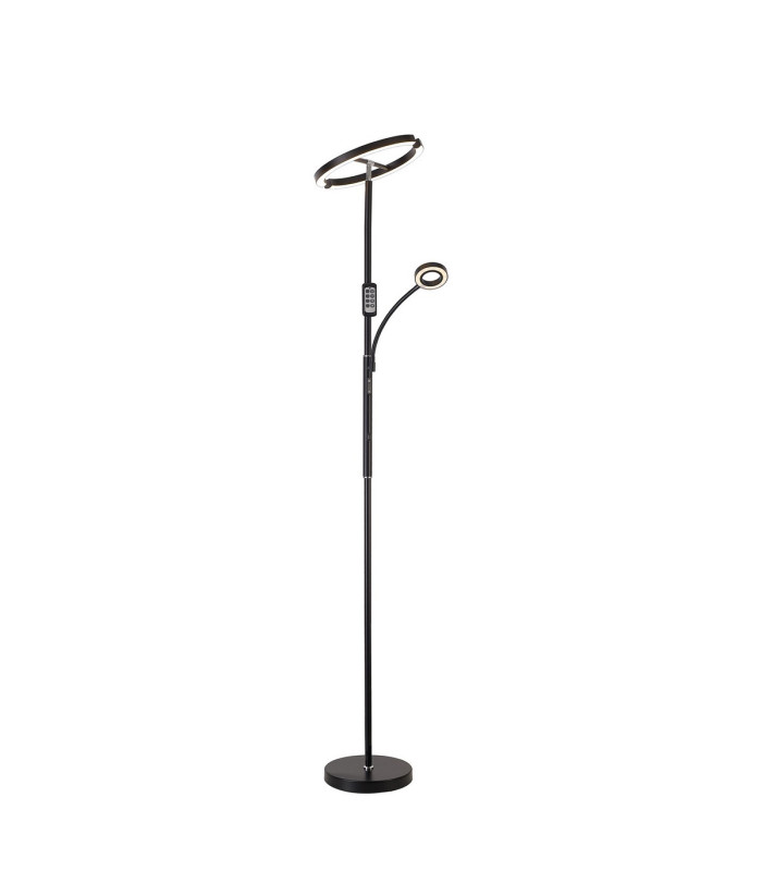 Harpersville 2 Light Floor Lamp 20+5W LED 3000-6000K Touch Dimmable/Remote Control 2300lm Black -1