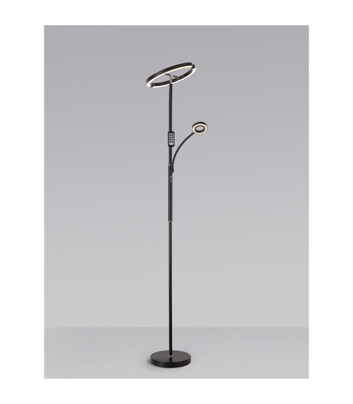 Harpersville 2 Light Floor Lamp 20+5W LED 3000-6000K Touch Dimmable/Remote Control 2300lm Black -3